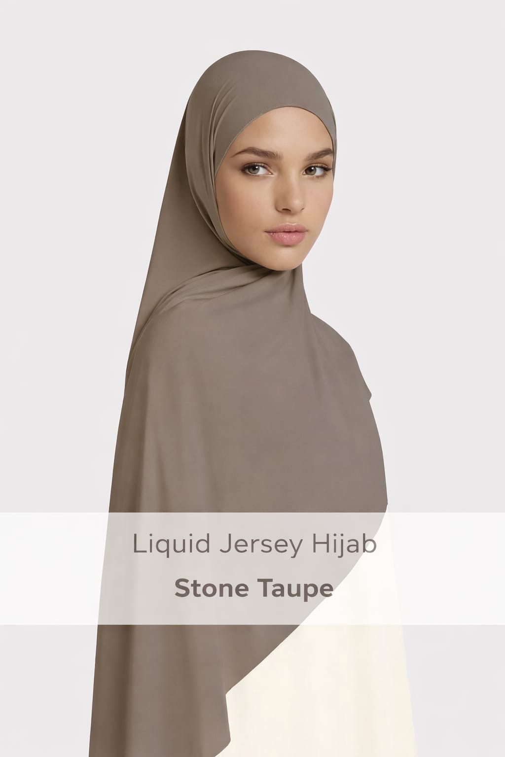Premium Liquid Jersey Hijab - Stone Taupe
