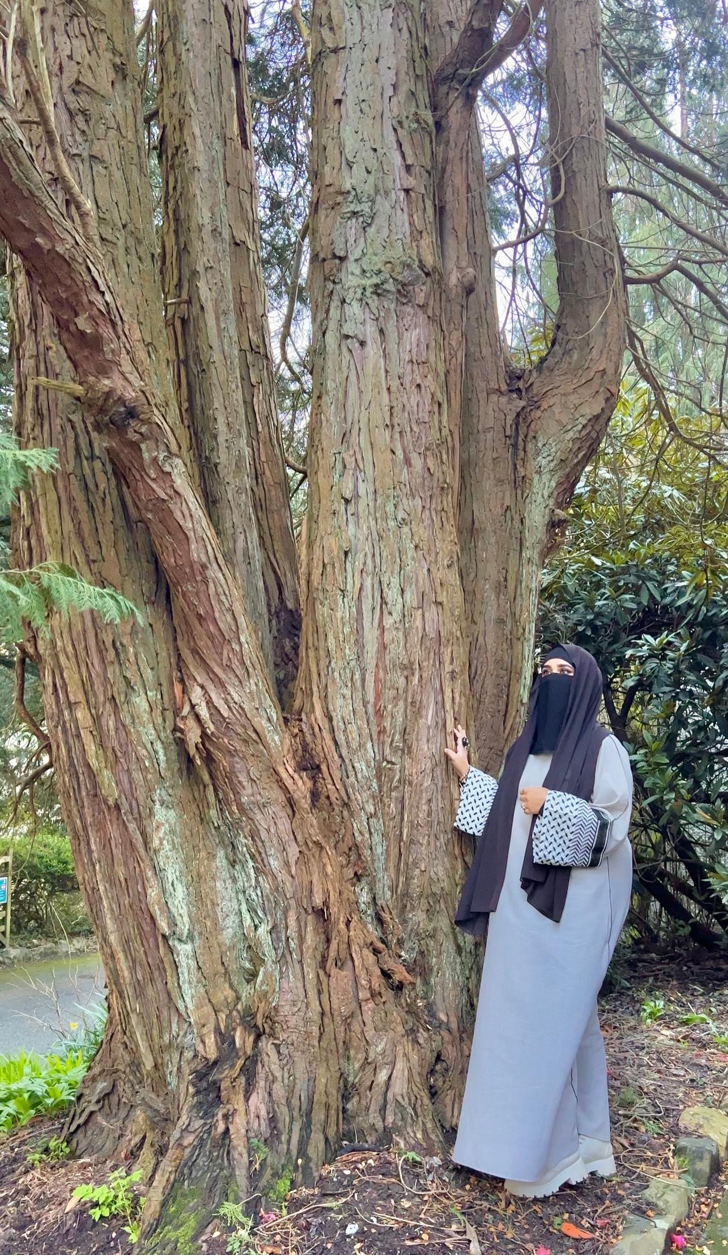 Olive Beige Keffiyeh Cuff Abaya