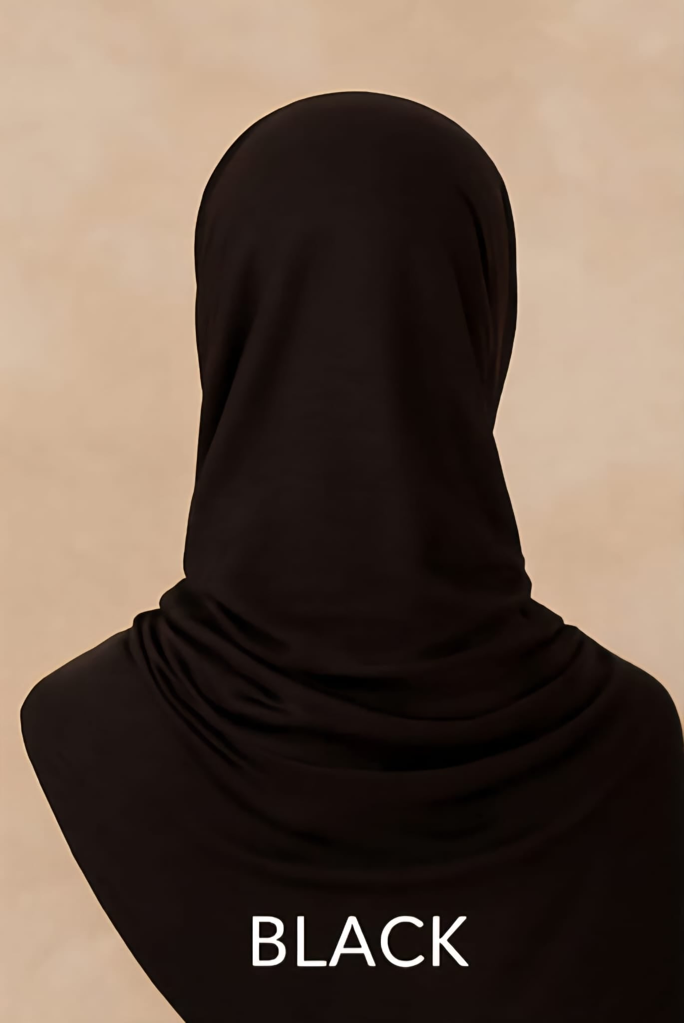 Premium Jersey Hijab - Black