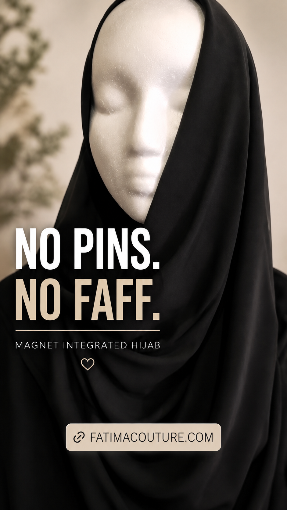Magnet Hijab (Black)